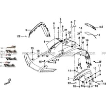 CARROSSERIE AVANT pour Tgb Toutes les cylindrées Toutes les années BLADE 1000 2015