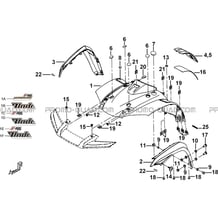 CARROSSERIE AVANT pour Tgb Toutes les cylindrées Toutes les années BLADE 1000 2016