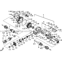 PONT ARRIERE AVEC DIFFERENTIEL pour Tgb Toutes les cylindrées Toutes les années BLADE 1000 LT EPS