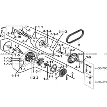 VARIATEUR pour Tgb Toutes les cylindrées Toutes les années BLADE 1000 LT EPS LUXE