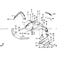 CARROSSERIE AVANT pour Tgb Toutes les cylindrées Toutes les années BLADE 1000 LTX