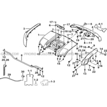 CARROSSERIE ARRIERE pour Tgb Toutes les cylindrées Toutes les années BLADE 1000 LTX