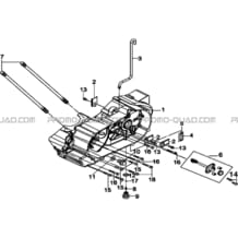 COUVERCLE CARTER MOTEUR GAUCHE pour Tgb Toutes les cylindrées Toutes les années BLADE 250S LE E LIMITED ED