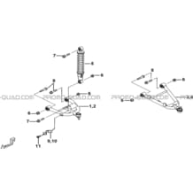 SUSPENSION AVANT pour Tgb Toutes les cylindrées Toutes les années BLADE 250S LE E LIMITED ED