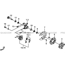 PORTE-FUSEE DE DIRECTION pour Tgb Toutes les cylindrées Toutes les années BLADE 250S LE E LIMITED ED