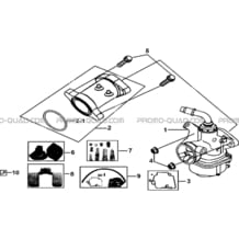 ENSEMBLE CARBURATEUR (NO MOTEUR JUSQU'A 550457) pour Tgb Toutes les cylindrées Toutes les années BLADE 325