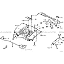 CARROSSERIE ARRIERE pour Tgb all cylinders All years BLADE 325