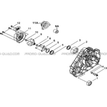 CACHE CARTER MOTEUR GAUCHE 1 pour Tgb Toutes les cylindrées Toutes les années BLADE 400 425