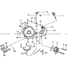 CACHE CARTER MOTEUR GAUCHE 2 pour Tgb Toutes les cylindrées Toutes les années BLADE 400 425