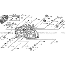 CARTER MOTEUR GAUCHE 1 pour Tgb Toutes les cylindrées Toutes les années BLADE 400 425