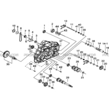 CARTER MOTEUR GAUCHE 2 pour Tgb Toutes les cylindrées Toutes les années BLADE 400 425