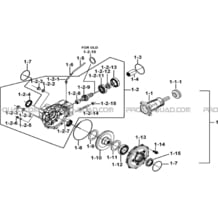 ENSEMBLE DIFFERENTIEL ARRIERE pour Tgb all cylinders All years BLADE 400 425