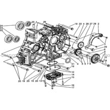 CARTER MOTEUR DROIT pour Tgb Toutes les cylindrées Toutes les années BLADE 425 IRS