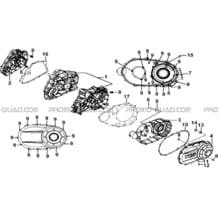 CARTER MOTEUR pour Tgb Toutes les cylindrées Toutes les années BLADE 425 IRS