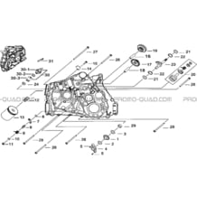 CARTER MOTEUR GAUCHE 1 pour Tgb Toutes les cylindrées Toutes les années BLADE 425 IRS