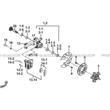 PORTE-FUSEE DE DIRECTION pour Tgb Toutes les cylindrées Toutes les années BLADE 425 IRS