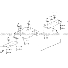 PROTECTIONS CHASSIS ALUMINIUM (OPTION) pour Tgb Toutes les cylindrées Toutes les années BLADE 425 IRS