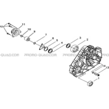 CACHE CARTER MOTEUR GAUCHE 1 pour Tgb Toutes les cylindrées Toutes les années BLADE 470 SL