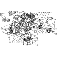 CARTER MOTEUR DROIT pour Tgb Toutes les cylindrées Toutes les années BLADE 470 SL