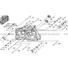 CARTER MOTEUR GAUCHE 1 pour Tgb Toutes les cylindrées Toutes les années BLADE 470 SL