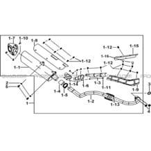 ENSEMBLE ECHAPPEMENT pour Tgb all cylinders All years BLADE 470 SL