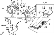 ECLAIRAGE AVANT pour Tgb all cylinders All years BLADE 470 SL