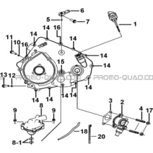 CACHE CARTER MOTEUR GAUCHE 2 pour Tgb all cylinders All years BLADE 500 SL 4X4 2016