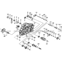 CARTER MOTEUR GAUCHE 2 pour Tgb Toutes les cylindrées Toutes les années BLADE 500 SL 4X4 2016