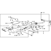 ENSEMBLE ECHAPPEMENT (NO SERIE    020787) pour Tgb Toutes les cylindrées Toutes les années BLADE 500 SL 4X4 2016