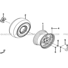 ROUES ARRIERE pour Tgb all cylinders All years BLADE 500 SL 4X4 2016