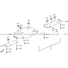 PROTECTIONS CHASSIS ALUMINIUM (OPTION) pour Tgb Toutes les cylindrées Toutes les années BLADE 500 SL 4X4 2016