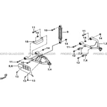 SUSPENSION AVANT pour Tgb Toutes les cylindrées Toutes les années BLADE 500 SL CARBU