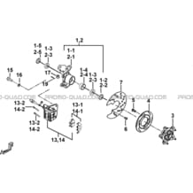 PORTE-FUSEE DE DIRECTION pour Tgb Toutes les cylindrées Toutes les années BLADE 500 SL CARBU