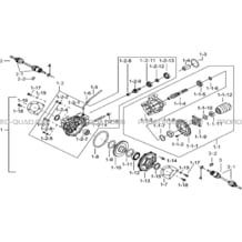 ENSEMBLE DIFFERENTIEL ARRIERE pour Tgb all cylinders All years BLADE 500 SL EFI