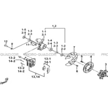 PORTE-FUSEE DE DIRECTION pour Tgb Toutes les cylindrées Toutes les années BLADE 500 SL EFI