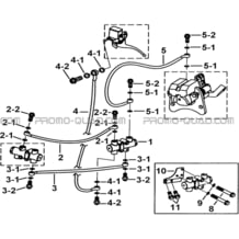 DISTRIBUTEUR FREINAGE ARRIERE (NO SERIE   017382) pour Tgb all cylinders All years BLADE 500 SL EFI