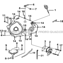 CACHE CARTER MOTEUR GAUCHE 2 pour Tgb all cylinders All years BLADE 525 SE-FI 2012 SL-FI 2014