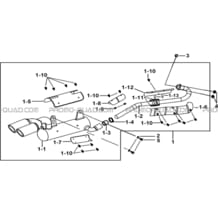 ENSEMBLE ECHAPPEMENT (NO SERIE    008678) pour Tgb all cylinders All years BLADE 525 SE-FI 2012 SL-FI 2014