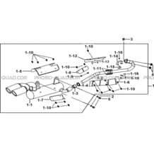 ENSEMBLE ECHAPPEMENT (NO SERIE pour Tgb all cylinders All years BLADE 525 SE-FI 2012 SL-FI 2014