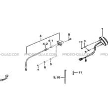 ECLAIRAGE ARRIERE pour Tgb Toutes les cylindrées Toutes les années BLADE 525 SE-FI 2012 SL-FI 2014