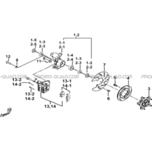 PORTE-FUSEE DE DIRECTION pour Tgb all cylinders All years BLADE 525 SE-FI 2012 SL-FI 2014