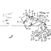 CARROSSERIE AVANT pour Tgb Toutes les cylindrées Toutes les années BLADE 525 SE-FI 2012 SL-FI 2014