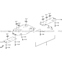 PROTECTIONS CHASSIS ALUMINIUM (OPTION) pour Tgb all cylinders All years BLADE 525 SE-FI 2012 SL-FI 2014