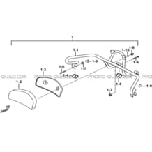 DOSSERET ARRIERE (OPTION) pour Tgb Toutes les cylindrées Toutes les années BLADE 525 SE-FI 2012 SL-FI 2014
