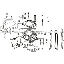 CYLINDRE pour Tgb Toutes les cylindrées Toutes les années BLADE 525 SE-FI 4X4 2016