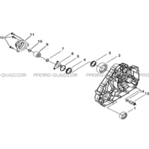 CACHE CARTER MOTEUR GAUCHE 1 pour Tgb Toutes les cylindrées Toutes les années BLADE 525 SE-FI 4X4 2016