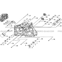 CARTER MOTEUR GAUCHE 1 pour Tgb Toutes les cylindrées Toutes les années BLADE 525 SE-FI 4X4 2016