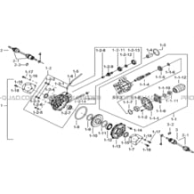 ENSEMBLE DIFFERENTIEL ARRIERE pour Tgb Toutes les cylindrées Toutes les années BLADE 525 SE-FI 4X4 2016