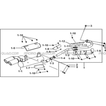 ENSEMBLE ECHAPPEMENT pour Tgb Toutes les cylindrées Toutes les années BLADE 525 SE-FI 4X4 2016