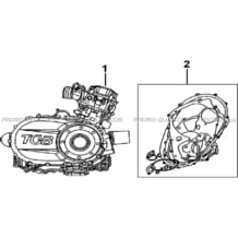 MOTEUR pour Tgb Toutes les cylindrées Toutes les années BLADE 550 LT EPS